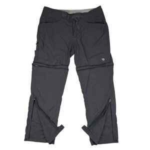 Mountain Hardwear Canyon Women's 14 Gray Convertible‎ Gorpcore Hiking Pants